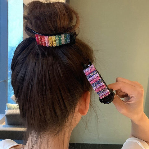New Colorful Rainbow Hair Claws For Women Girls Hair Holder Clip Sweet Headband Hair Style Make Hairpin Fashion Hair Accessories