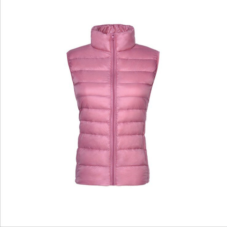 New Women Sleeveless Women's Ultra Light Down Vests Slim Jacket Girl Gilet Plus Lightweight Windproof Warm Waistcoat