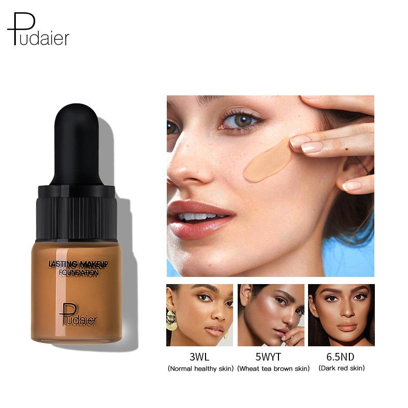 Professional Full Coverage Liquid Foundation Face Base Makeup Natural Color Concealer Whitening Lasting Primer Makeup