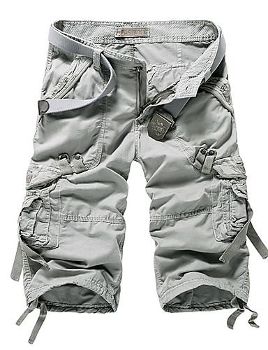 Men's Cargo Shorts Pants - Solid Colored