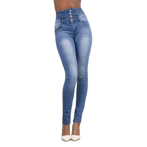 Spring Summer Woman skinny jeans Denim Pencil Pants Top Brand Stretch Jeans High Waist Pants Women High Waist Jeans