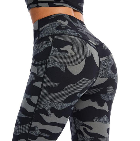 Women Camouflage Printed Sports Suit Fitness Workout Summer Clothes