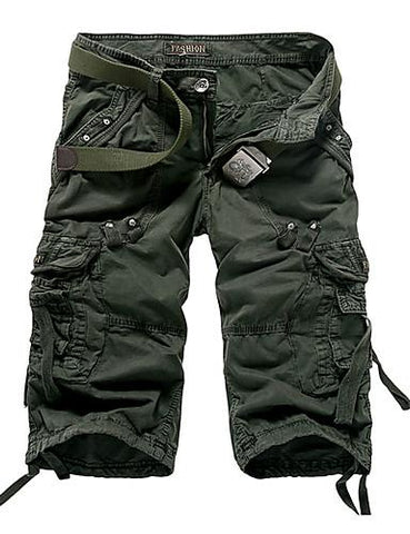 Men's Cargo Shorts Pants - Solid Colored