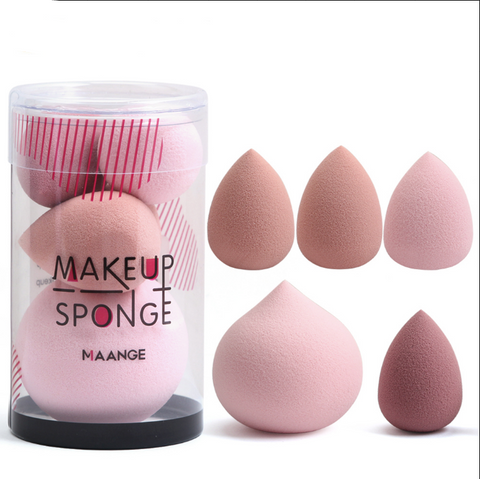 5Pcs Cosmetic Puff Makeup Sponge Set Blender Makeup Tools Beauty Face Foundation Blending for Liquid Cream and Powder New