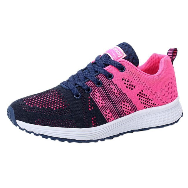 Sport Women Cushion Sports Shoes Outdoor Breathable Rose Mesh Sneakers
