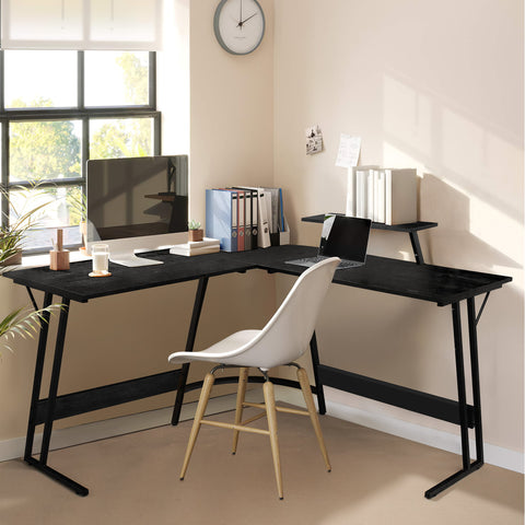 Home Office Writing Desk Modern L-shape Computer Desk White Office Furniture